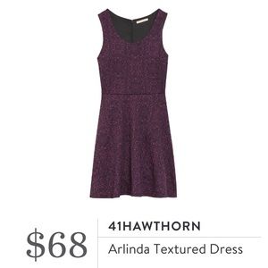 41Hawthorn Arlinda Purple Patterned Cocktail Dress